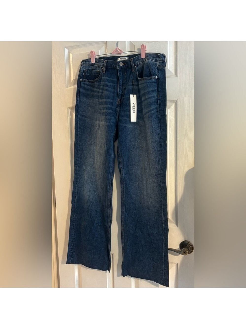 Vigoss Royce 705 Women's Medium Wash Wide Leg Blue Jeans Sz 31 NWT